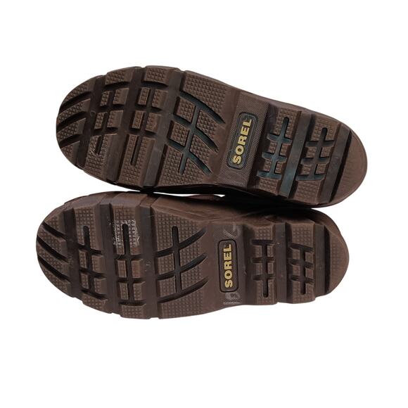 Sorel Kids Snow Boots Yellow/Lime Green Wind Water Resistant Lugged Sole sz 5 - Picture 5 of 5